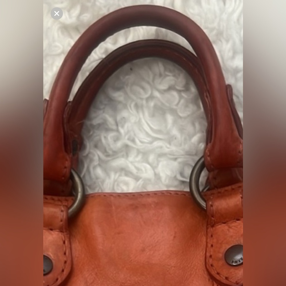 FRYE Melissa Burnt Orange Mini Crossbody Leather Handbag - Picture 14 of 14